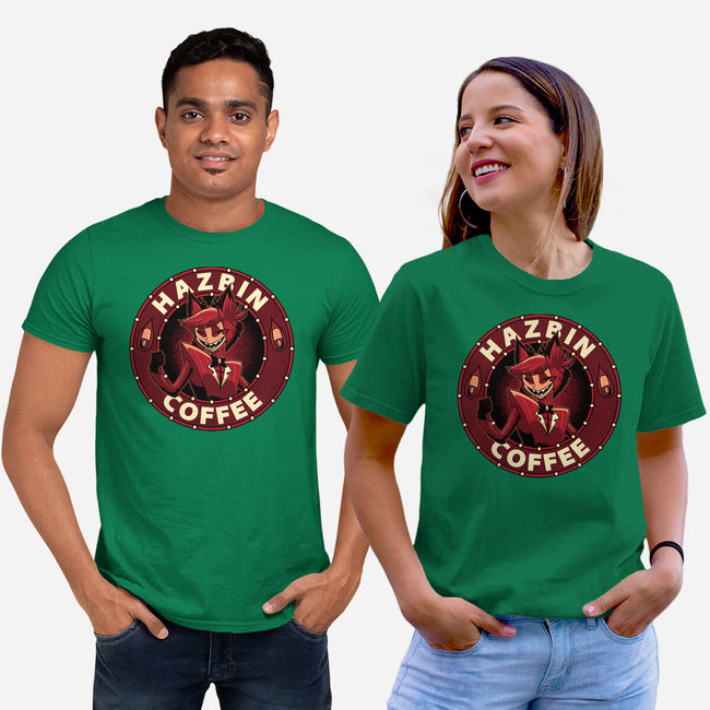 Hazbin Coffee-Unisex-Basic-Tee-Astrobot Invention