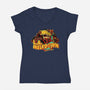 Survive LA Meltdown-Womens-V-Neck-Tee-daobiwan