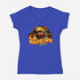 Survive LA Meltdown-Womens-V-Neck-Tee-daobiwan