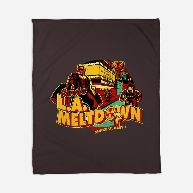 Survive LA Meltdown-None-Fleece-Blanket-daobiwan