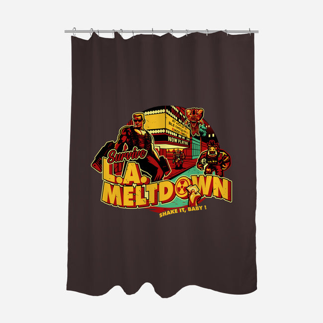 Survive LA Meltdown-None-Polyester-Shower Curtain-daobiwan