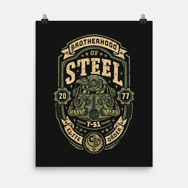 Knight Of Steel T-51-None-Matte-Poster-Olipop