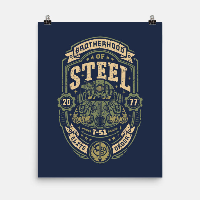 Knight Of Steel T-51-None-Matte-Poster-Olipop