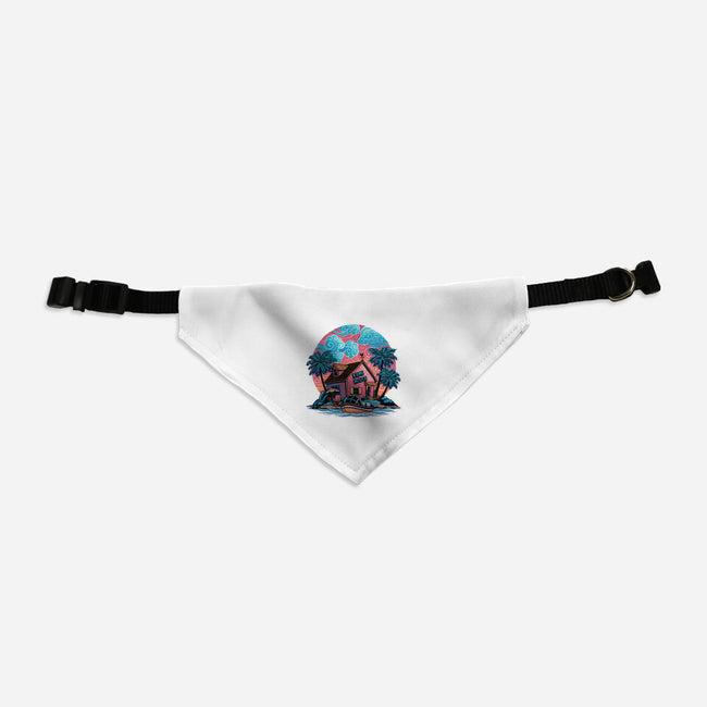 Island Life-Dog-Adjustable-Pet Collar-glitchygorilla