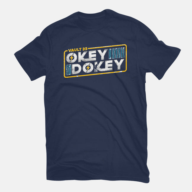 Okey Dokey Vault 33-Womens-Fitted-Tee-rocketman_art