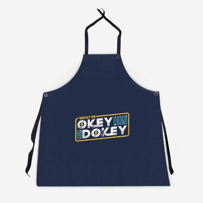 Okey Dokey Vault 33-Unisex-Kitchen-Apron-rocketman_art