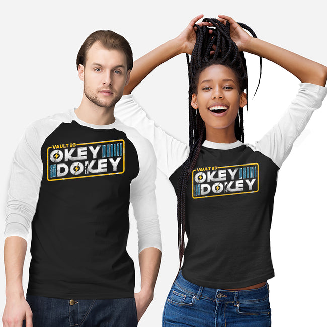 Okey Dokey Vault 33-Unisex-Baseball-Tee-rocketman_art