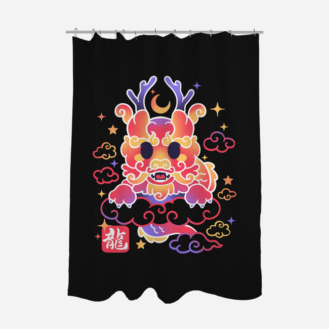 Kawaii Chinese Dragon-None-Polyester-Shower Curtain-NemiMakeit