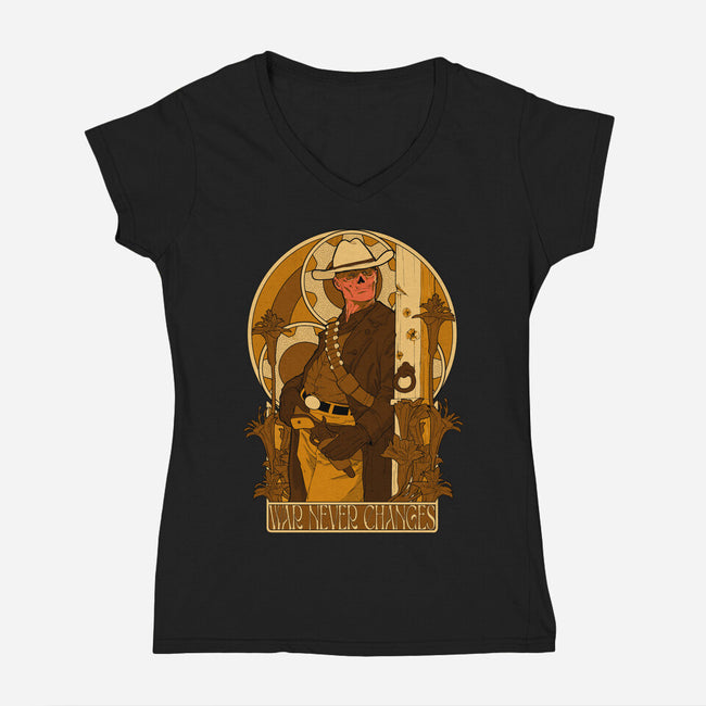 War Never Changes-Womens-V-Neck-Tee-Hafaell