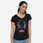 Retro Ghoul-Womens-V-Neck-Tee-Getsousa!