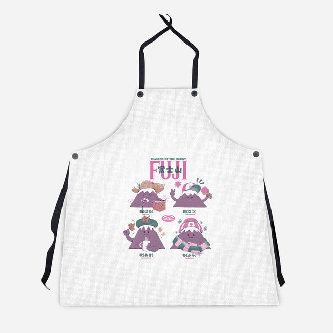 Fuji Seasons-Unisex-Kitchen-Apron-ilustrata