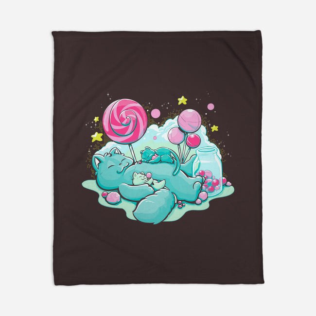 Candy Kitties-None-Fleece-Blanket-ellr