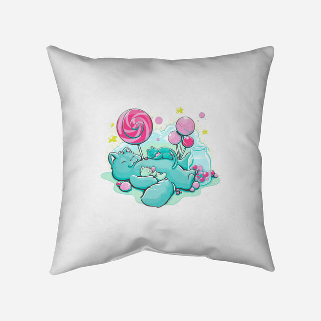 Candy Kitties-None-Removable Cover-Throw Pillow-ellr