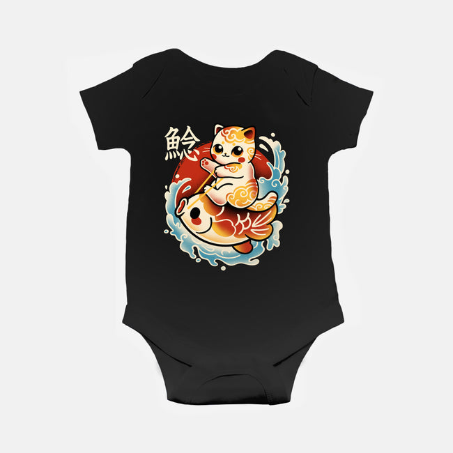 Neko Koi Fish Red Sun-Baby-Basic-Onesie-NemiMakeit