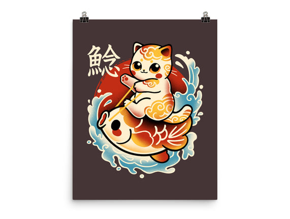 Neko Koi Fish Red Sun