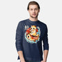 Neko Koi Fish Red Sun-Mens-Long Sleeved-Tee-NemiMakeit