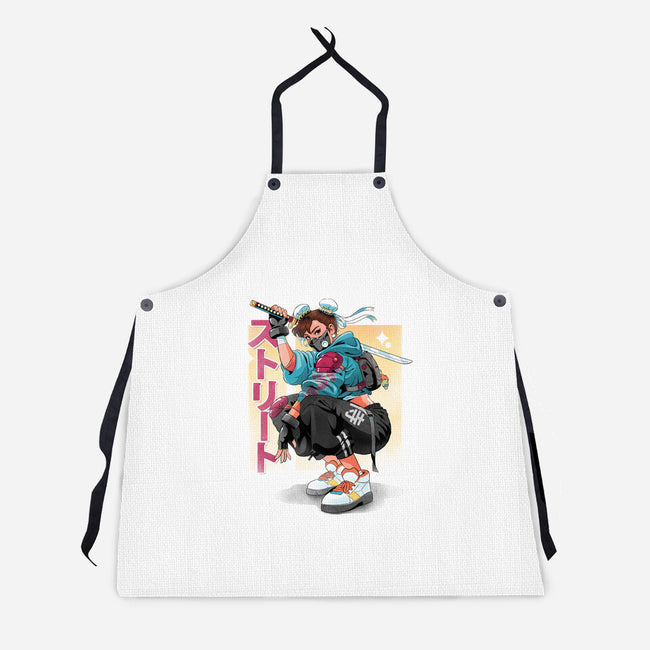 Street Samurai-Unisex-Kitchen-Apron-Bruno Mota