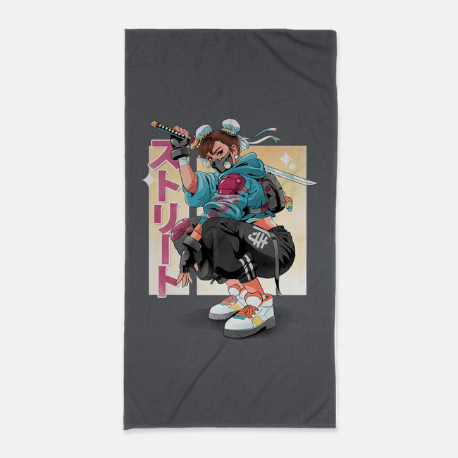 Street Samurai-None-Beach-Towel-Bruno Mota