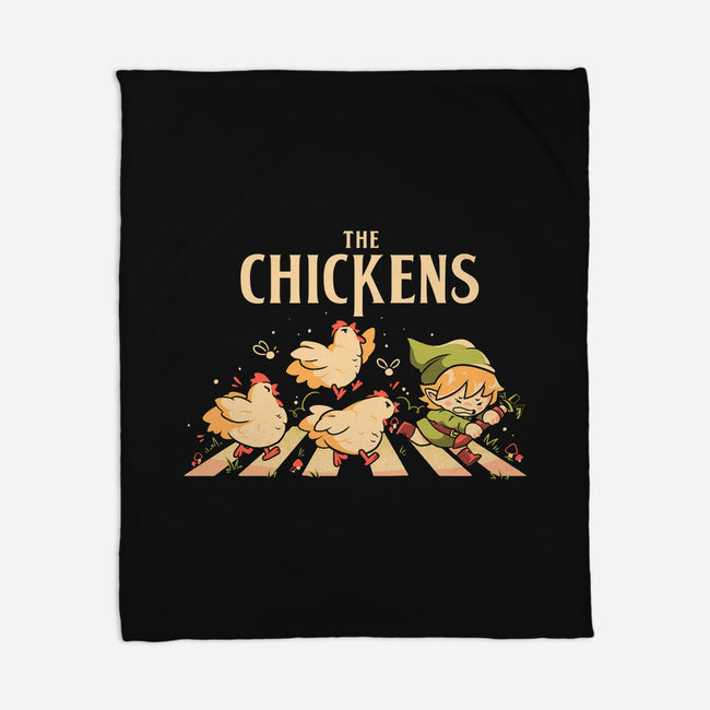 The Chickens Road-None-Fleece-Blanket-Arigatees