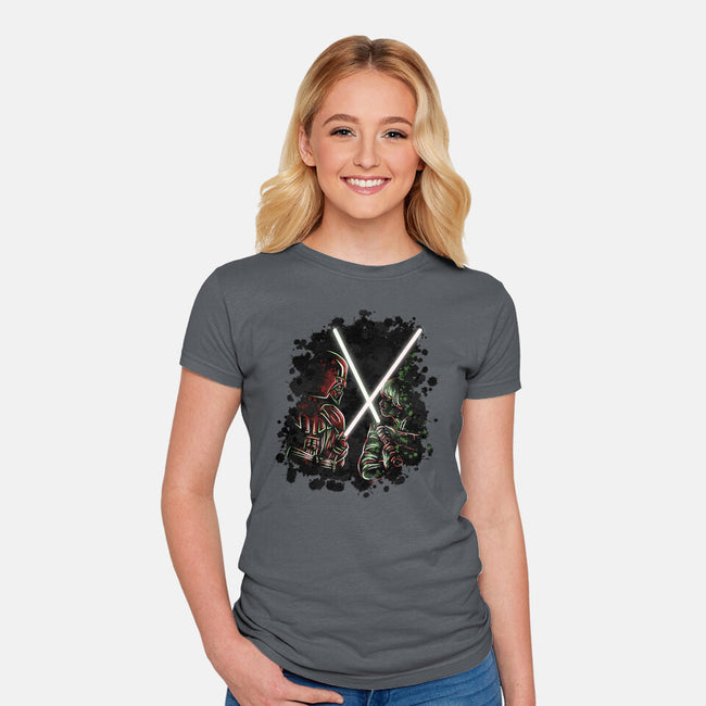 Battle Of Force-Womens-Fitted-Tee-nickzzarto