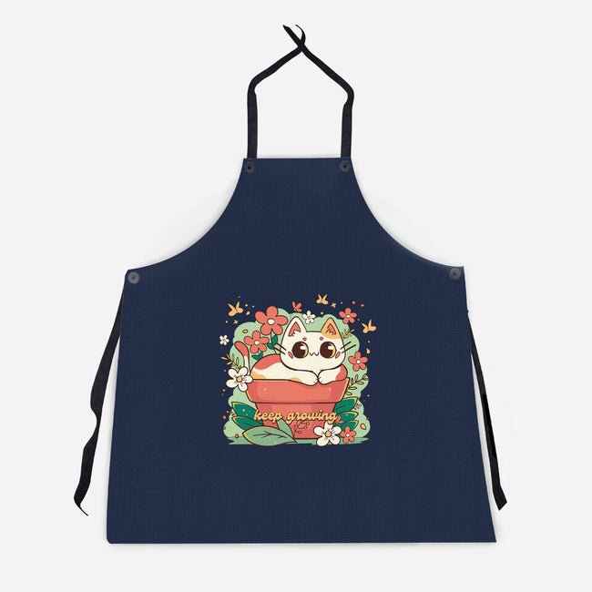 Keep Growing Cat-Unisex-Kitchen-Apron-Ca Mask