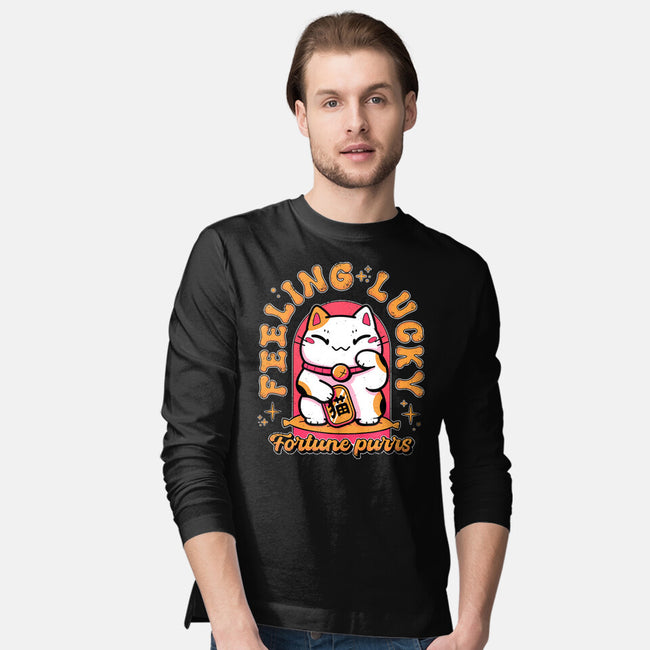 Fortune Purrs-Mens-Long Sleeved-Tee-Ca Mask