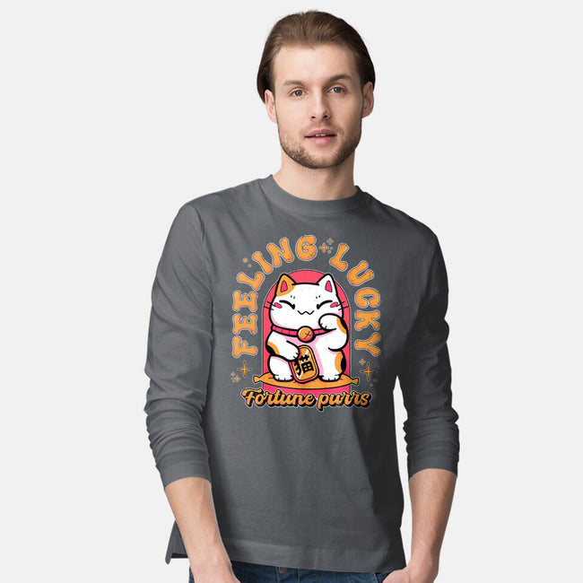 Fortune Purrs-Mens-Long Sleeved-Tee-Ca Mask