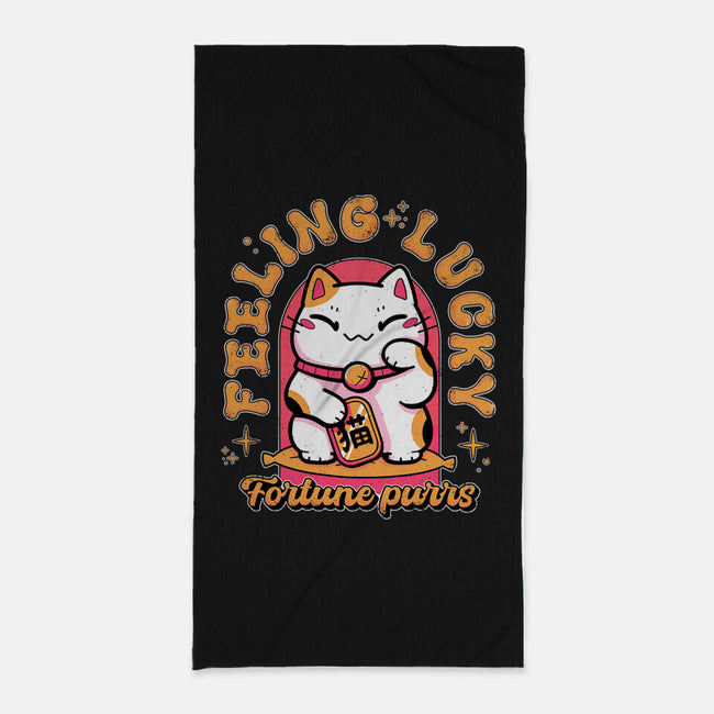 Fortune Purrs-None-Beach-Towel-Ca Mask