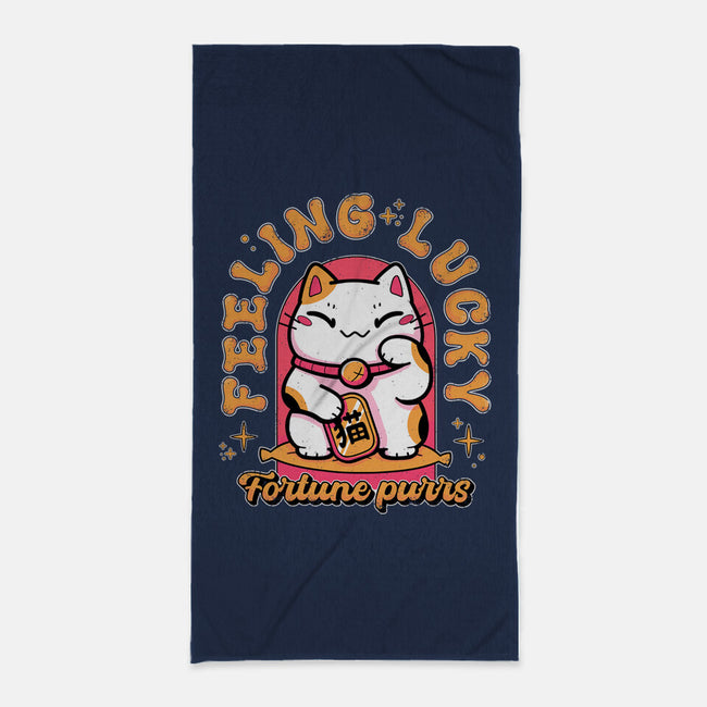 Fortune Purrs-None-Beach-Towel-Ca Mask