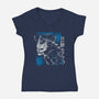 Kaiju Kafka Hibino-Womens-V-Neck-Tee-xMorfina