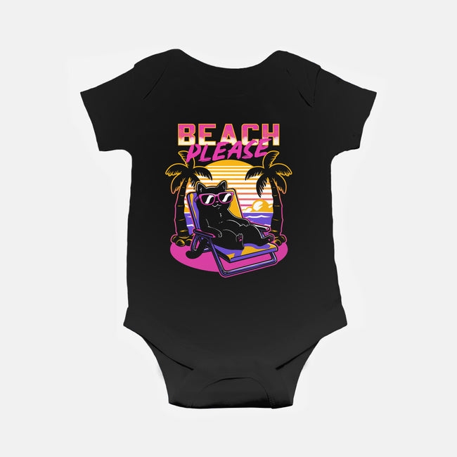 Vaporwave Summer Cat-Baby-Basic-Onesie-Studio Mootant