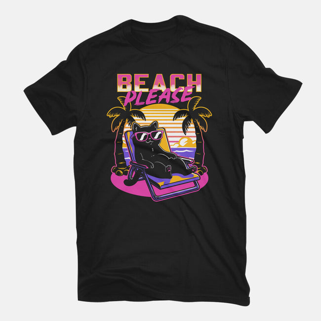 Vaporwave Summer Cat-Womens-Basic-Tee-Studio Mootant