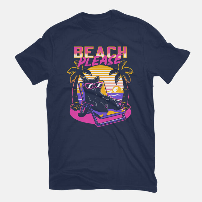 Vaporwave Summer Cat-Womens-Basic-Tee-Studio Mootant