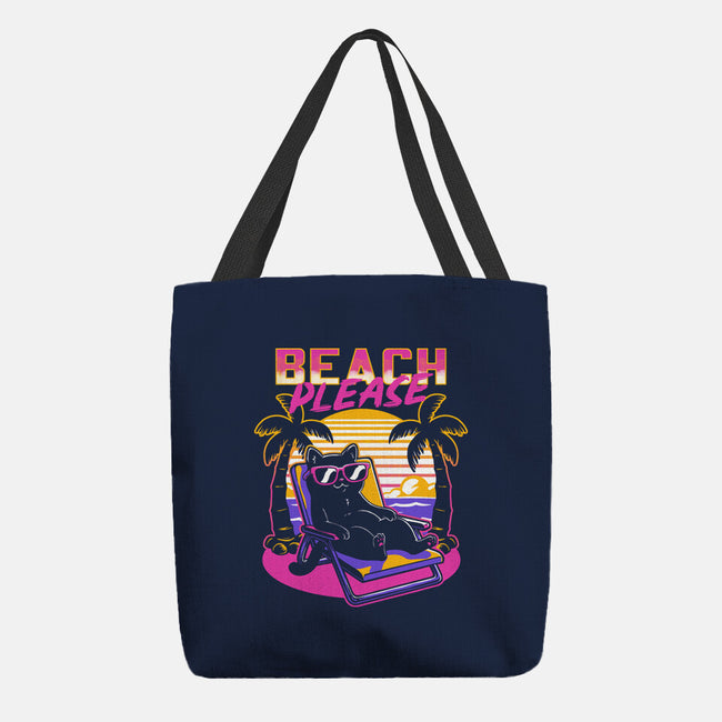 Vaporwave Summer Cat-None-Basic Tote-Bag-Studio Mootant