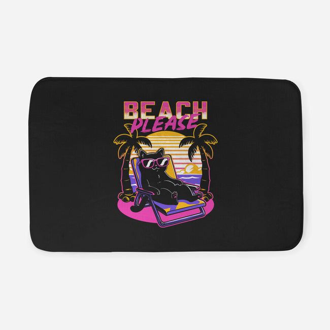 Vaporwave Summer Cat-None-Memory Foam-Bath Mat-Studio Mootant