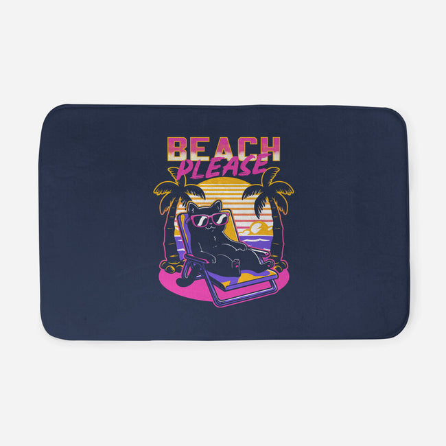 Vaporwave Summer Cat-None-Memory Foam-Bath Mat-Studio Mootant