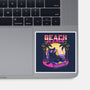 Vaporwave Summer Cat-None-Glossy-Sticker-Studio Mootant