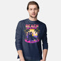 Vaporwave Summer Cat-Mens-Long Sleeved-Tee-Studio Mootant