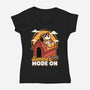 Beagle Summer Vacation-Womens-V-Neck-Tee-Studio Mootant