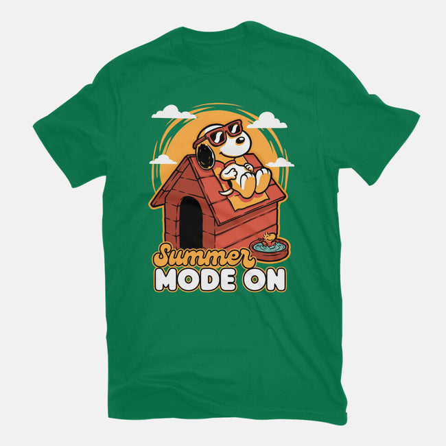 Beagle Summer Vacation-Unisex-Basic-Tee-Studio Mootant