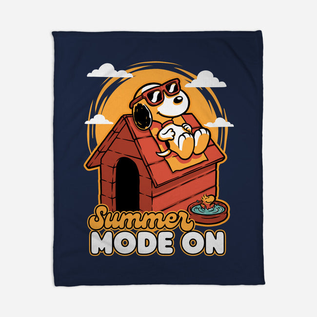 Beagle Summer Vacation-None-Fleece-Blanket-Studio Mootant