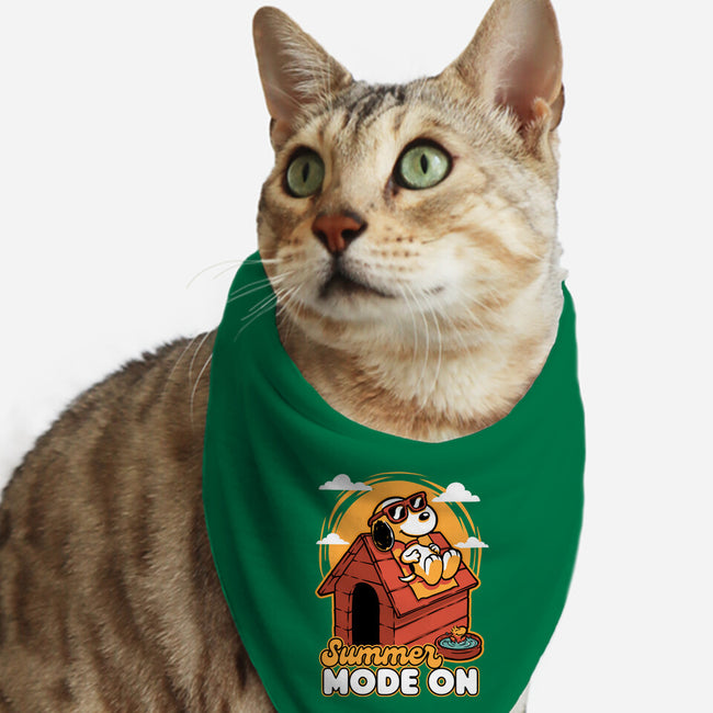 Beagle Summer Vacation-Cat-Bandana-Pet Collar-Studio Mootant