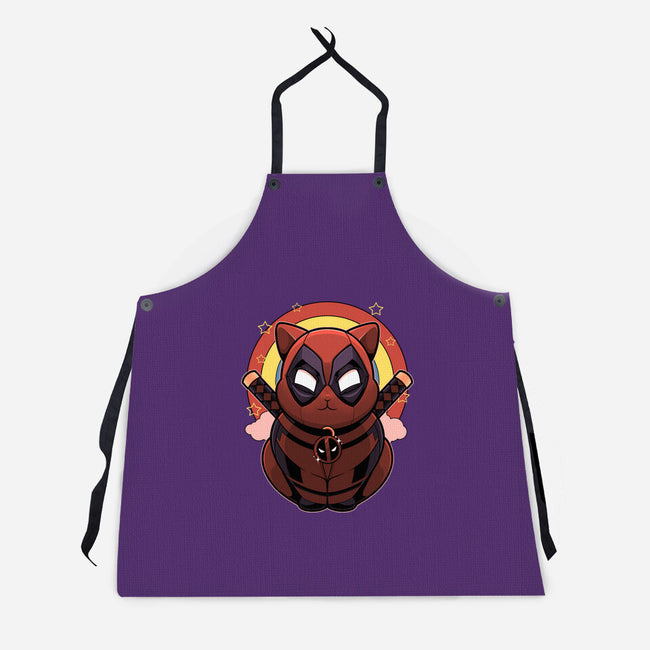 Red Cat Mutant-Unisex-Kitchen-Apron-Astrobot Invention