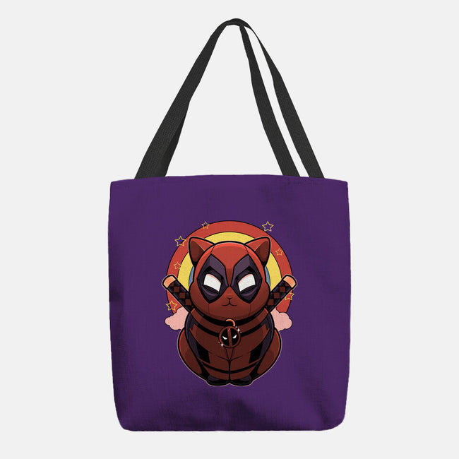 Red Cat Mutant-None-Basic Tote-Bag-Astrobot Invention