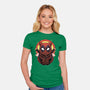 Red Cat Mutant-Womens-Fitted-Tee-Astrobot Invention