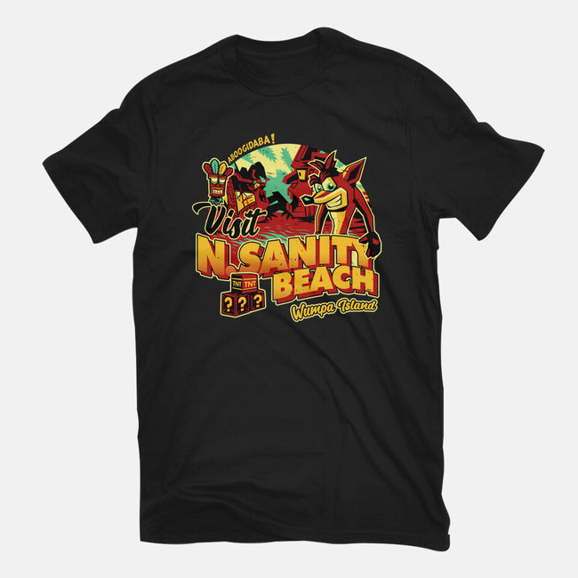 Visit N Sanity Beach-Unisex-Basic-Tee-daobiwan