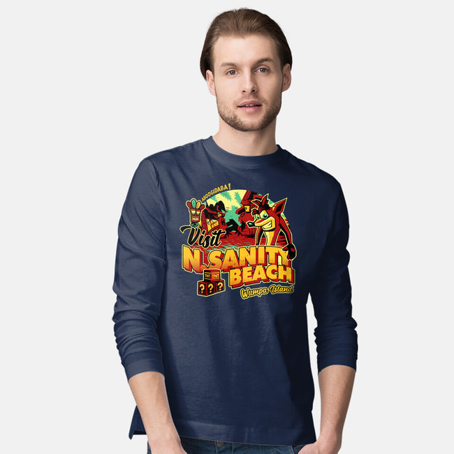 Visit N Sanity Beach-Mens-Long Sleeved-Tee-daobiwan