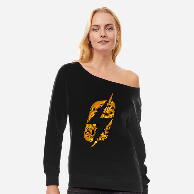 Power Armor-Womens-Off Shoulder-Sweatshirt-spoilerinc