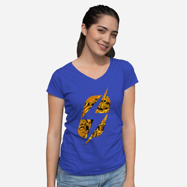 Power Armor-Womens-V-Neck-Tee-spoilerinc