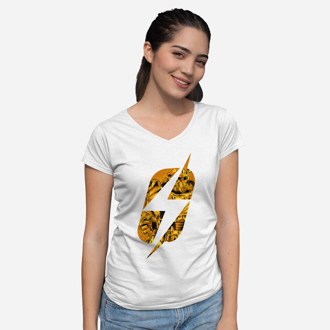 Power Armor-Womens-V-Neck-Tee-spoilerinc